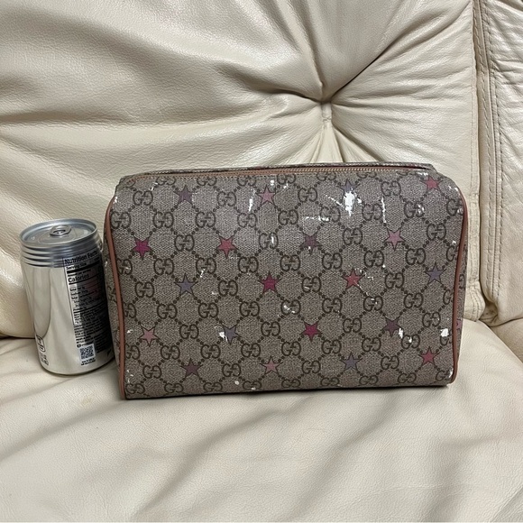GUCCI SUPREME Star Print Zipper Cosmetic Pouch Make Up Bag - Picture 14 of 16